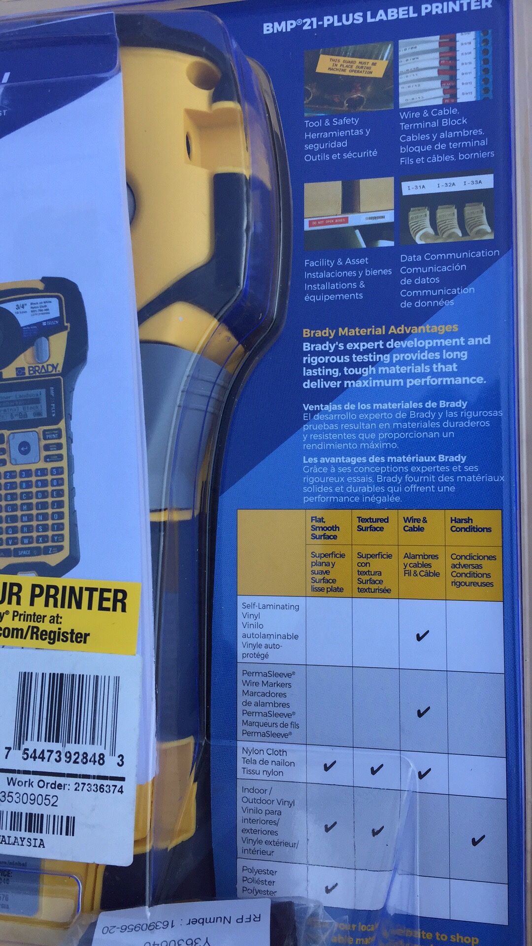 Brady BMP21-PLUS Handheld Label Printer with Rubber Bumpers