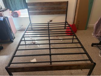 Rustic wood- bedframe