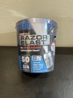 Pocket Hose Razor Blast Non-Expandable 50 Ft Tubro Shot Nozzle Multiple Spray Patterns Extra