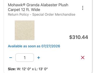 Carpet with padding