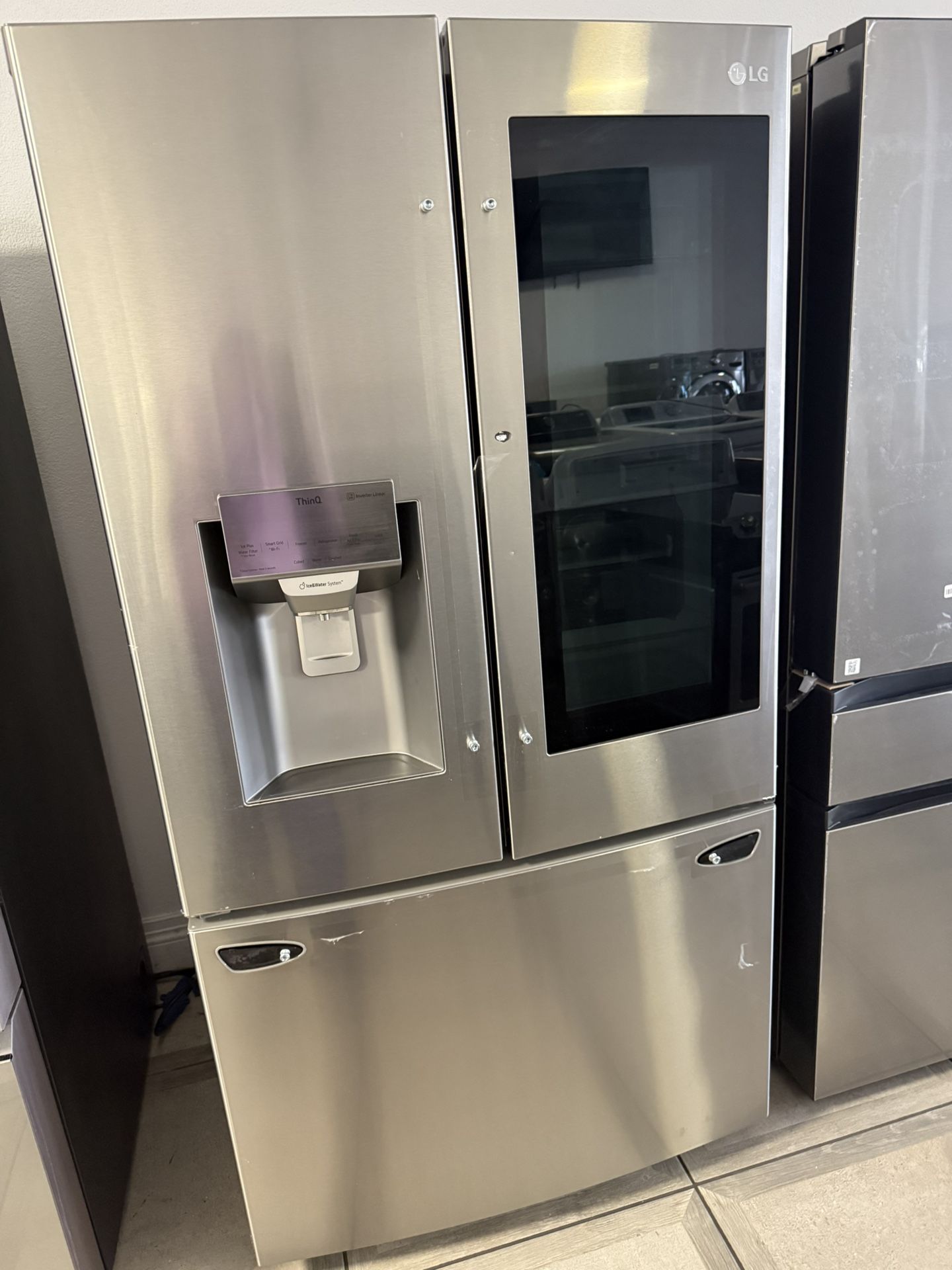 LG Install View Counter Depth Stainless Steel Refrigerator