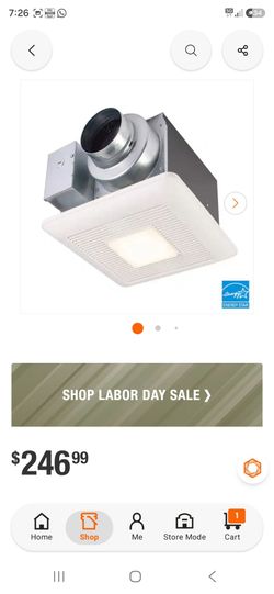 Bathroom Exhaust Fan with LED Light