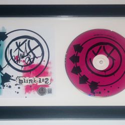 MARK HOPPUS SIGNED AUTOGRAPHED BLINK 182 CD ALBUM FRAMED BECKETT COA RARE!