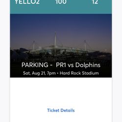 Yellow Parking For Dolphins Vs Falcons 