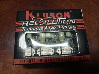 Kluson 3x3 Tuners , Single Line , Double Ring , Keystone Buttons - Nickel