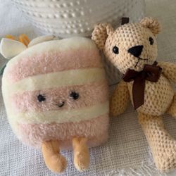 Taro Cake Jelly Cat Stuffed Animal Anda Teddy Bear 🤍