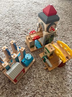 Wood train track add on pieces