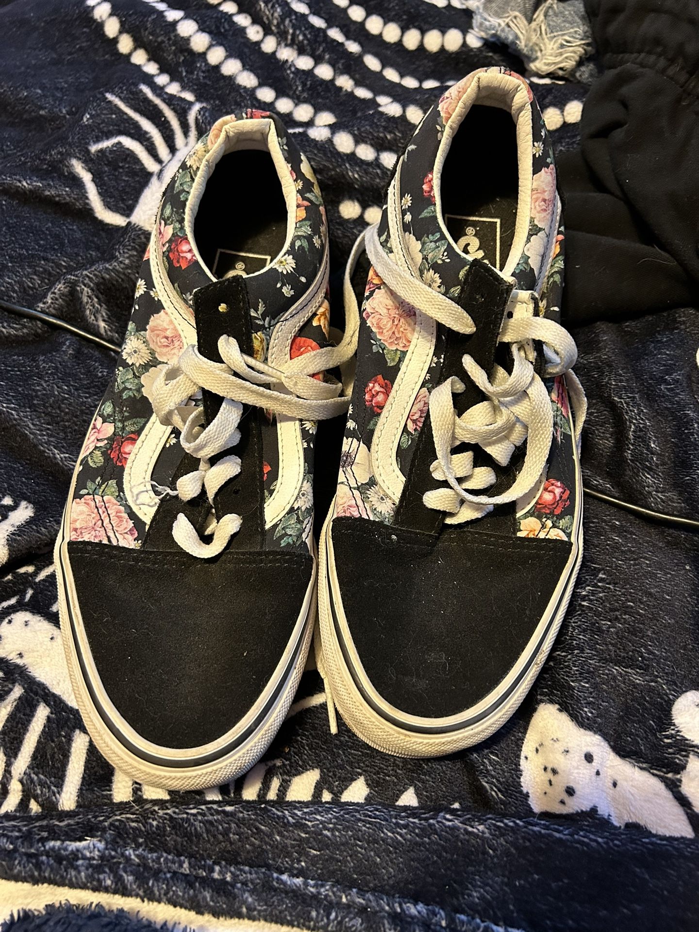 Women's Floral Vans 8.5