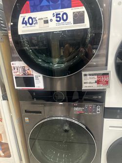 LG Electric Stacked Laundry Center Washer Dryer