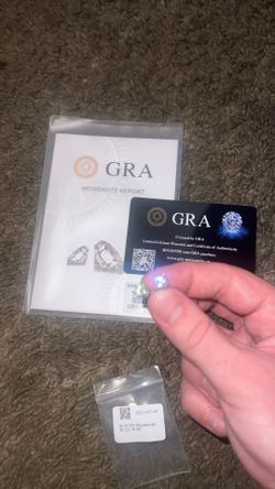 GRA Certified 1CT Moissanite Earrings