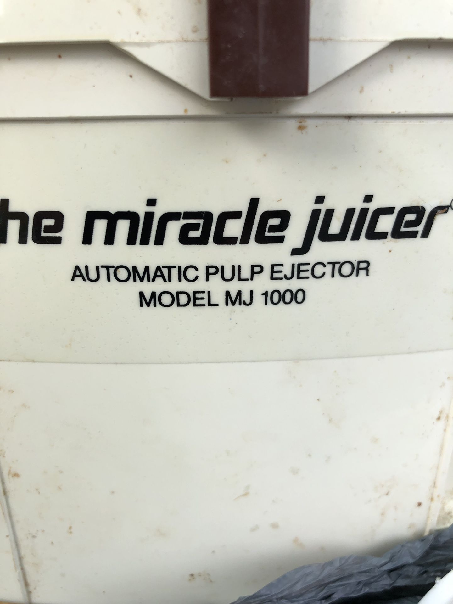 The Miracle Juicer used condition was in storage