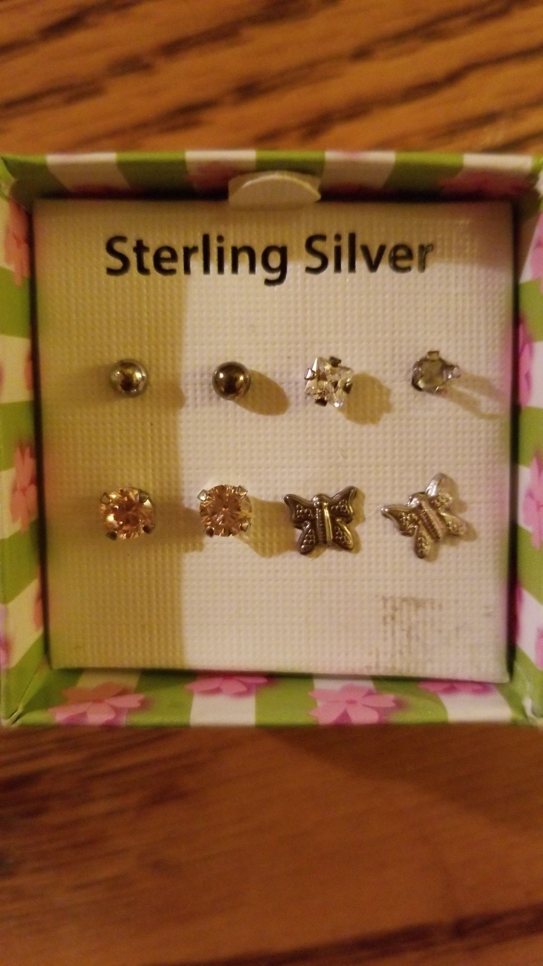 4 pairs of Sterling Silver Earrings