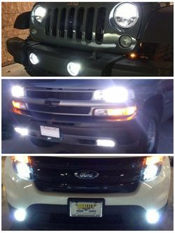 2 pcs LED Car Headlights, Fogs, & Daytime (White 6500k, 8000 Lumens) *6 Months Warranty*