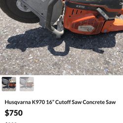 HUSQVARNA K970 Concrete Saw /Cut Off