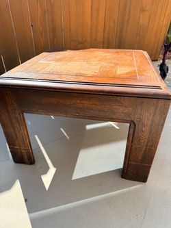 Solid Wood Square End Table
