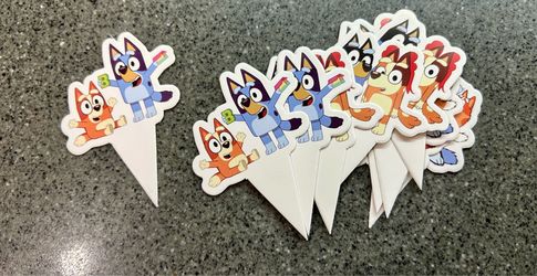 Bluey Character Cupcake Toppers