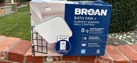 Broan Bath Fan with Humidity Sensing Wall Control
