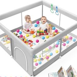 Baby/toddler Playpen 50x50 Inches With Hoops 