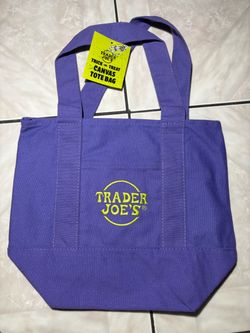 Trader Joe's Canvas Tote Bag (Purple)