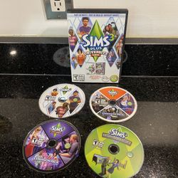 SIMS 3 Deluxe Game PC&MAC + University Life Late Night & High-End Loft Expansion Packs