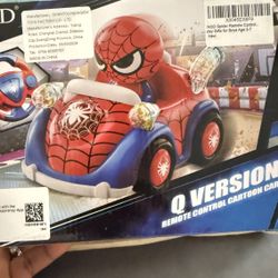 Spider-Man Style Remote Control Cartoon Car – Lights & Music 