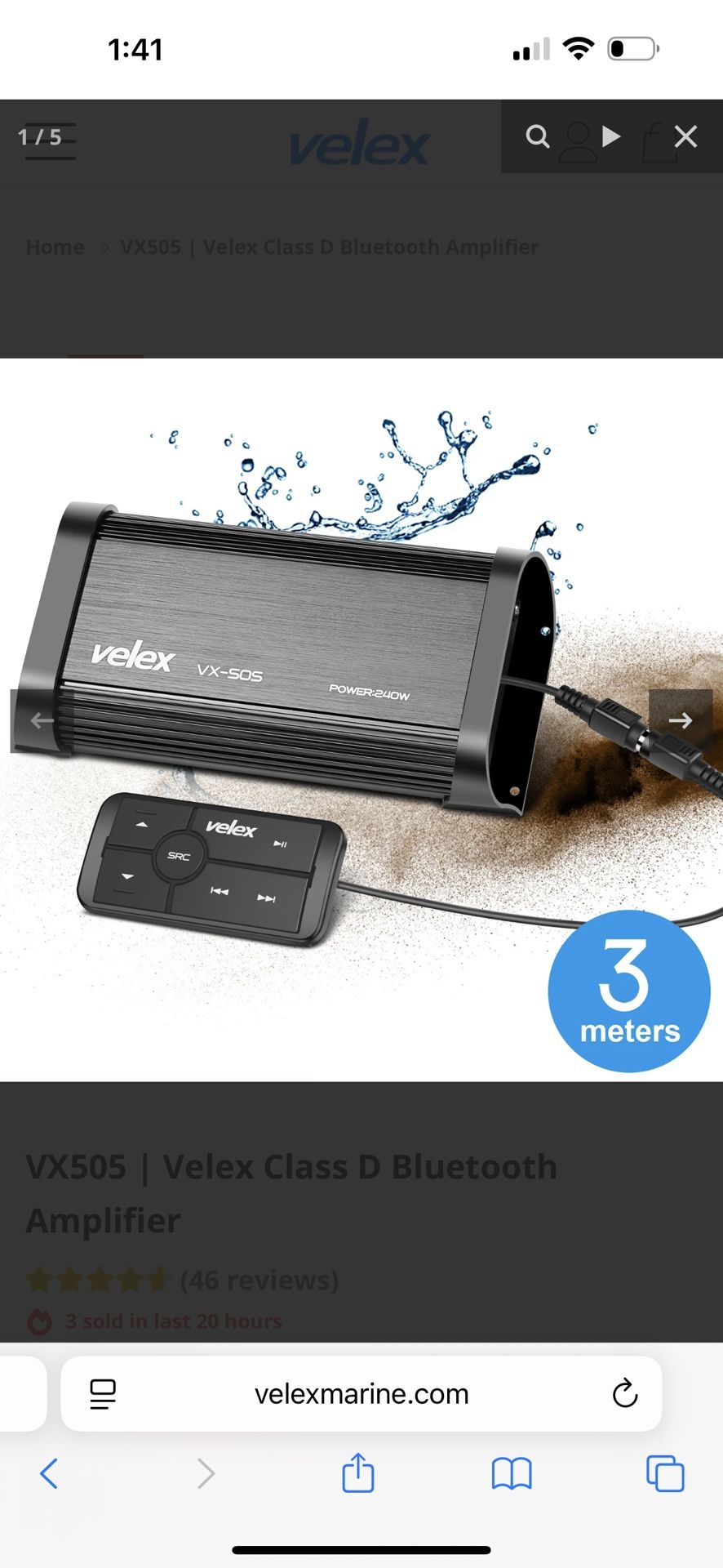VX505 | Velex Class D Bluetooth Amplifier