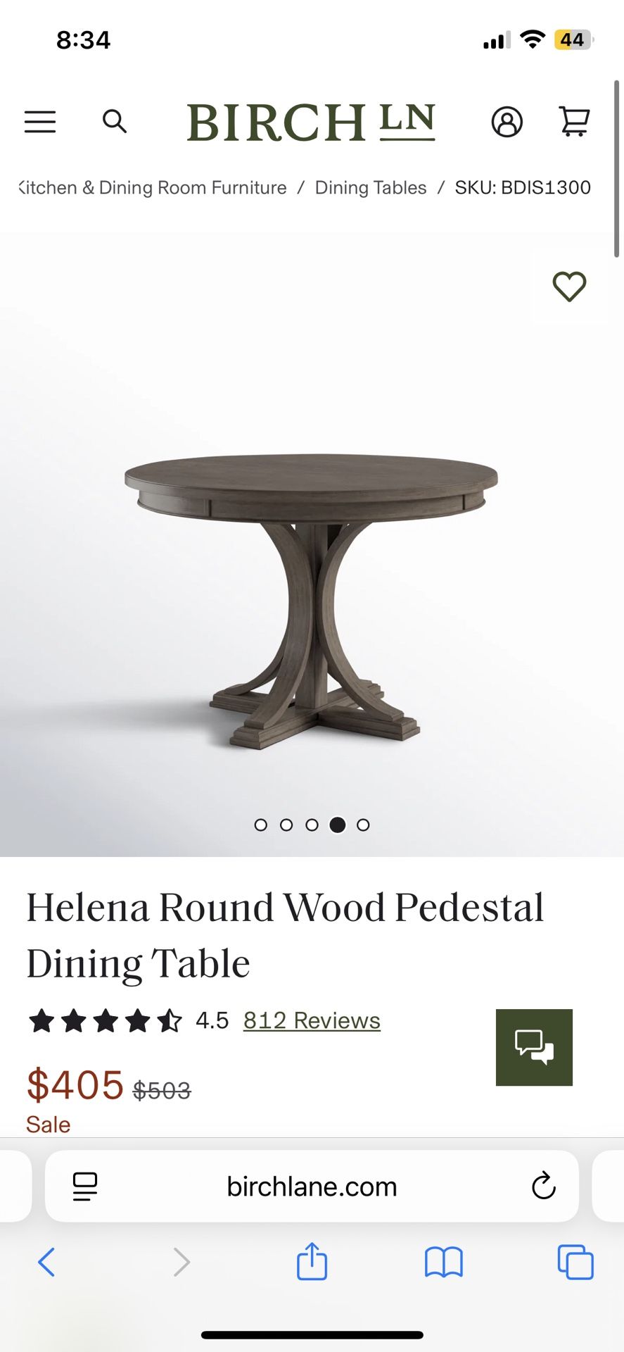 Helena Round Dining Table