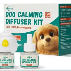 Dog Calming Diffuser with Pheromones – Calming Diffuser for Dogs, Helps Reduce Anxiety, Stress & Barking, Drug-Free Dog Pheromone Diffuser with 2 Refi
