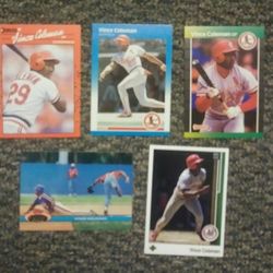Vince Coleman Baseball Card Cards Lot St. Saint Louis Cardinals Topps Donruss Upper Deck Fleer Vintage Collectible