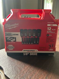 Milwaukee 3/8" Drive Deep Impact Socket Set