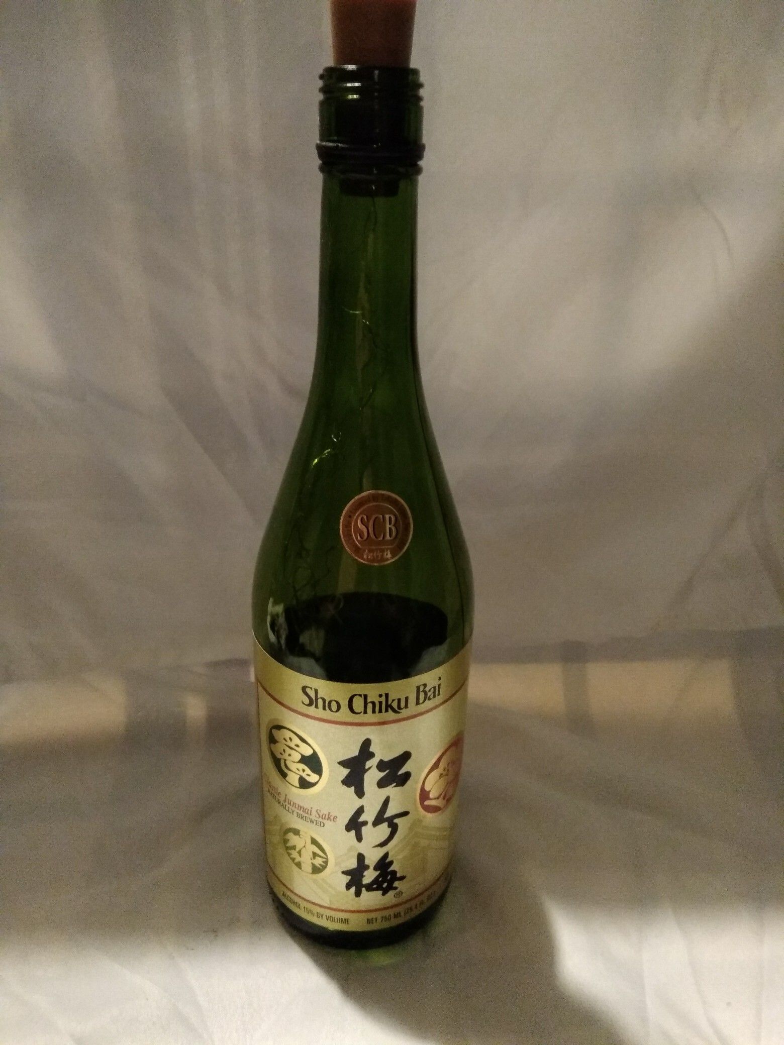 Sake bottle lamp