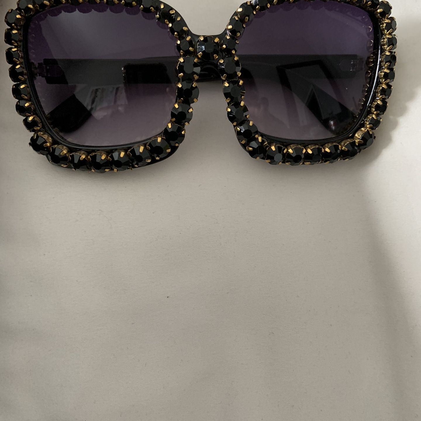Black Rhinestone Sunglasses