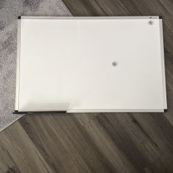 Double-Sided Whiteboard 35” x 24” w/ Marker & Eraser