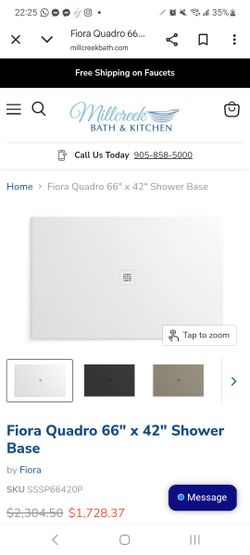 Fiora Quadro 66" x 42" Shower Base