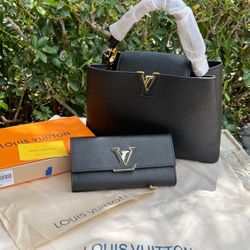 LV Capucine Bag And Matching Wallet