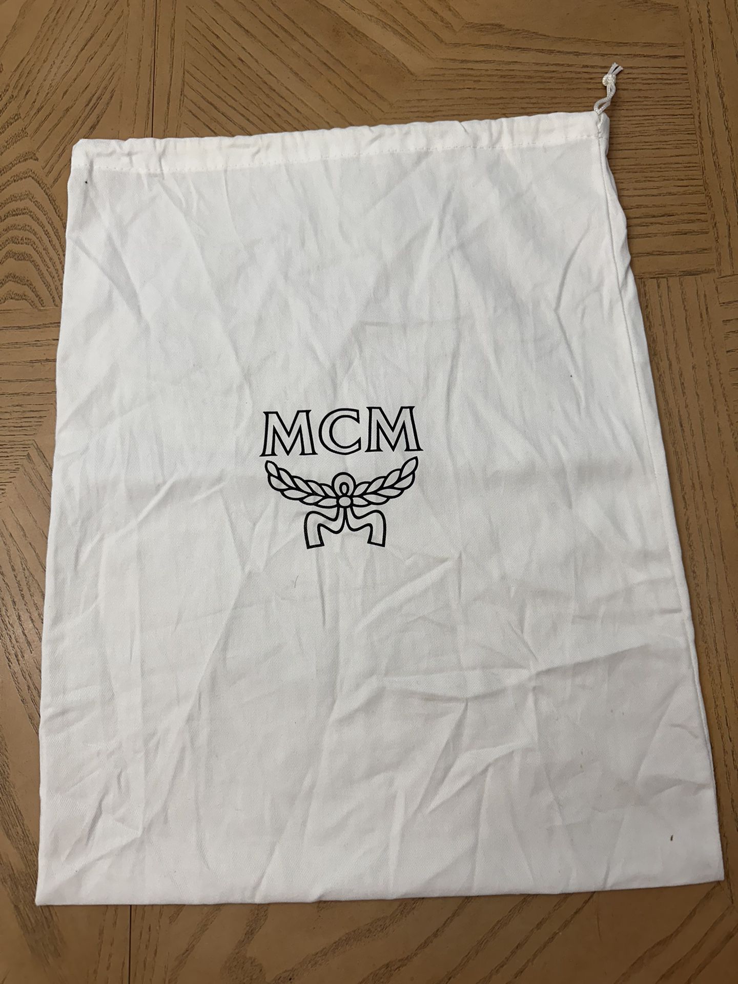 MCM 15”X 19" White Cotton Drawstring Dust Bag