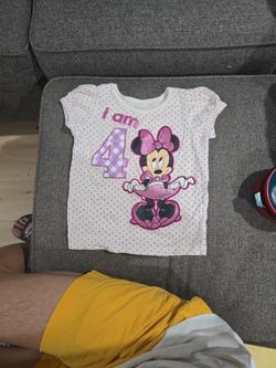 Minnie Mouse Cute Tee Shirt For Kid Size 4