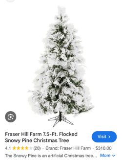 7.5 Ft Frasher Hills Unlit Christmas Tree