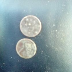 Two Older Pennies With Several Mint Mark Eeeors