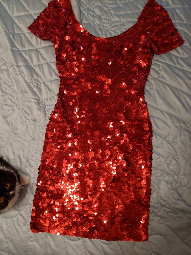 Vintage 80s Sequin Dress - Size 8-10