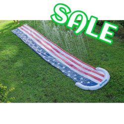 🆕 Pool Candy Stars and Stripes American Flag 14 Ft Kids Water Slide NEW