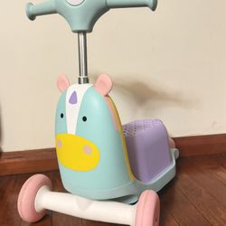 Skip Hop Kids 3 In 1 Ride On Scooter And Wagon Toy - Unicorn 