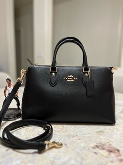 Coach Georgia Satchel pebble leather Gold/Black NWT