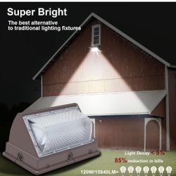 120Watt LED Wall Pack Light, Dusk to Dawn Wall Pack ( Brand New,  Never Used ) For $30