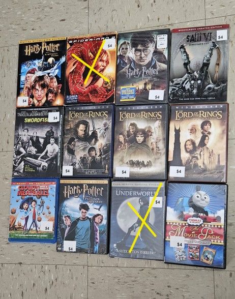 DVD MOVIES $4 EACH