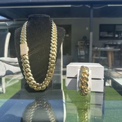 Miami Gold Cuban Link Set
