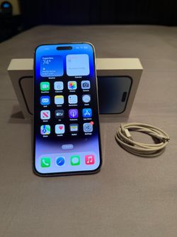 UNLOCKED IPHONE 14 PRO MAX 128 GB SILVER  COLOR IN GREAT CONDITION