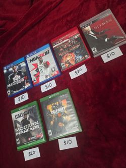 Video Games each one has a price in the pics.  Used-works good.  Good condition