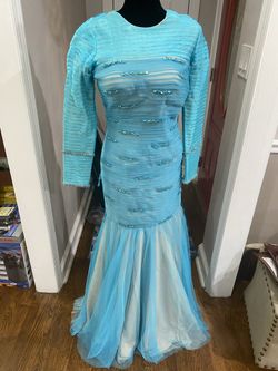 Long Sleeve Dress Modest Mermaid Prom Evening Gown Formal Party Wedding