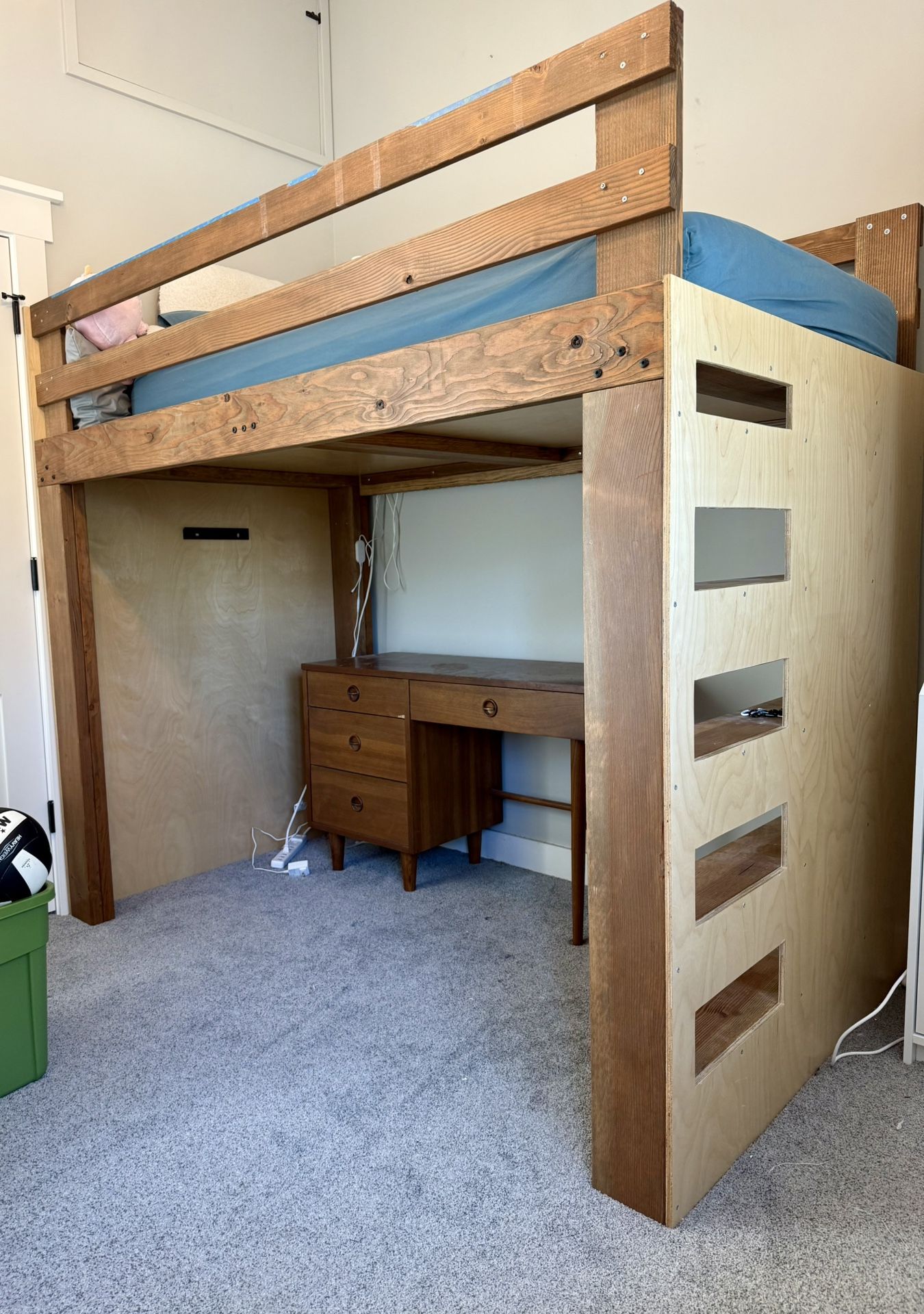 Sturdy Homemade Twin Loft Bed!!
